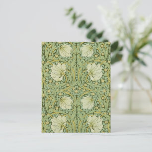 William Morris Pimpernel Blommigt Blue Tapet Vykort