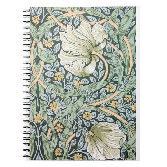 William Morris Pimpernel Blommigt Tapet Anteckningsbok (Framsidan)