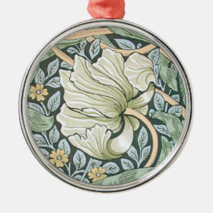 William Morris Pimpernel Blommigt Tapet Julgransprydnad Metall