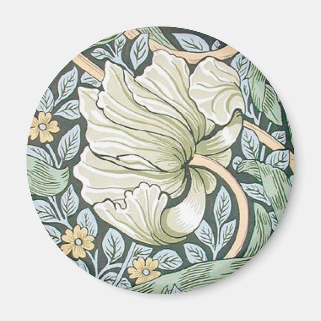 William Morris Pimpernel Blommigt Tapet Magnet (Framsidan)