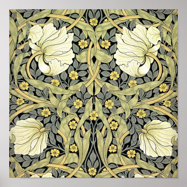 William Morris Pimpernel Blommigt Tapet Poster (Framsidan)