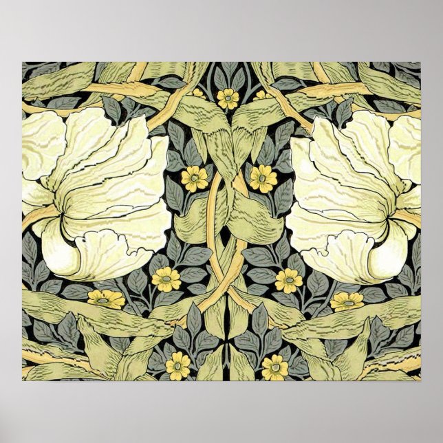 William Morris Pimpernel Blommigt Tapet Poster (Framsidan)