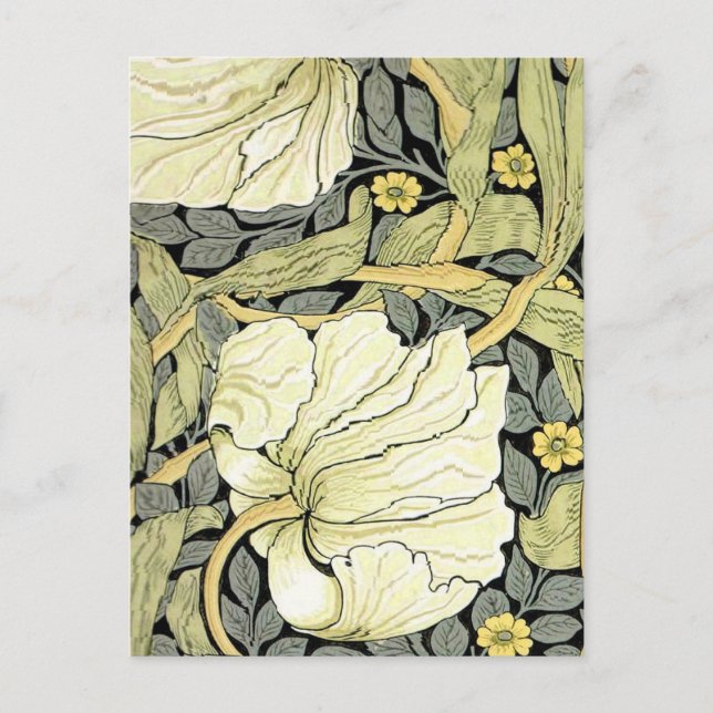 William Morris Pimpernel Blommigt Tapet Vykort (Framsida)