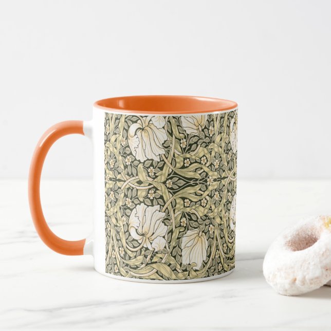 William Morris Pimpernel Blommigt Vintage Design Mugg (Med munk)