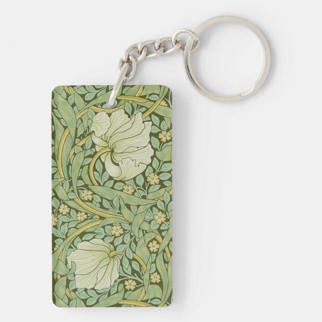 William Morris Pimpernel Blommönster Blå Tapet (Baksidan)