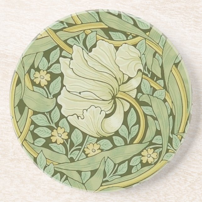 William Morris Pimpernel Blommönstrat Blått Tapet Underlägg (Framsidan)