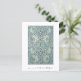 William Morris - Pimpernel: Blue & Grönt Blommigt Vykort