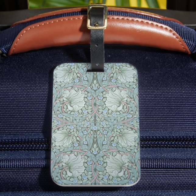 William Morris - Pimpernel: Blue & Grönt Flowers Bagagebricka (Framsida Insitu 2)