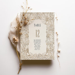 William Morris Pimpernel-Bordsnummer Card Inbjudningar