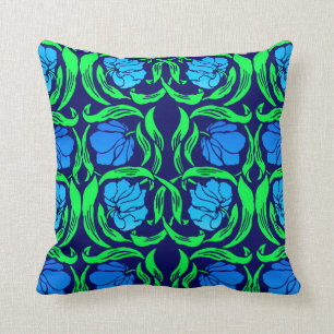 William Morris Pimpernel, Cobalt Blue och Grönt Kudde