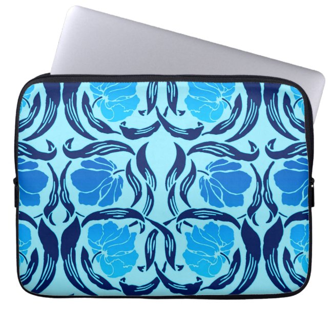 William Morris Pimpernel, Denim & Light Blue Laptop Fodral (Framsidan)