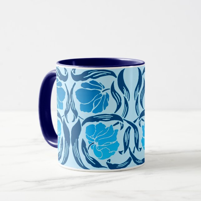 William Morris Pimpernel, Denim & Light Blue Mugg (Framsida vänster)