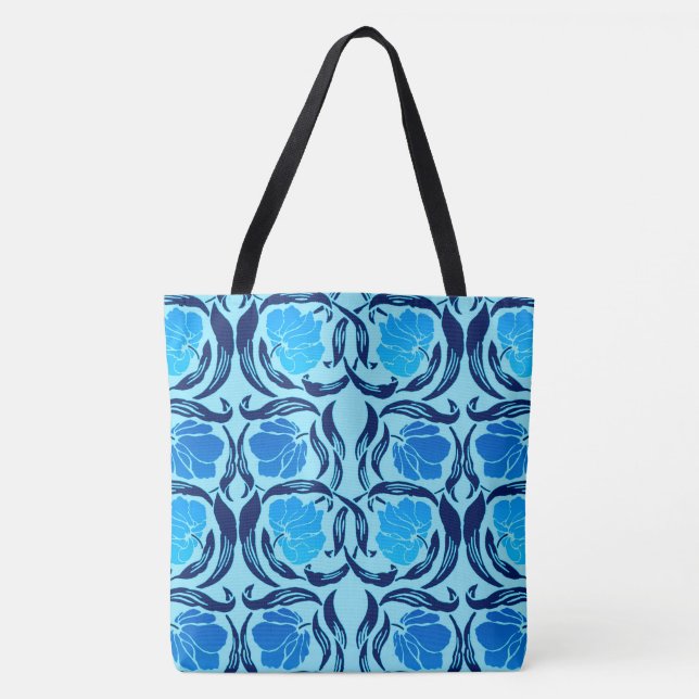 William Morris Pimpernel, Denim & Light Blue Tygkasse (Framsida)