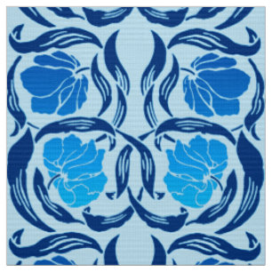 William Morris Pimpernel, Denim & tänder - blått Tyg