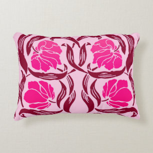 William Morris Pimpernel, Fuchsia & tänder - roso Prydnadskudde