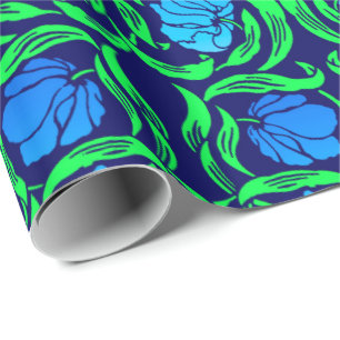William Morris Pimpernel, koboltblått och grönt Presentpapper