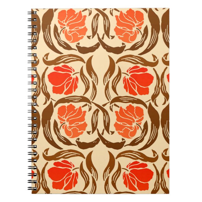 William Morris Pimpernel, Mandarin Orange & Brown Anteckningsbok (Framsidan)
