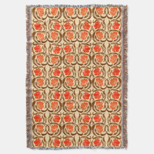 William Morris Pimpernel, Mandarin Orange & Brown Filt