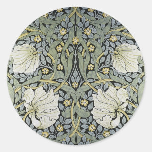 William Morris - Pimpernel Mönster Design Runt Klistermärke