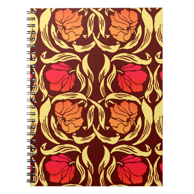 William Morris Pimpernel, Rust Orange och Brown Anteckningsbok (Framsidan)