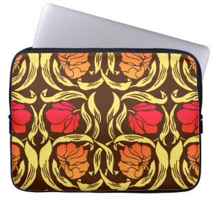 William Morris Pimpernel, Rust Orange och Brown Laptop Fodral