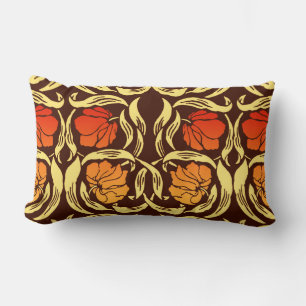 William Morris Pimpernel, Rust Orange och Brown Lumbarkudde