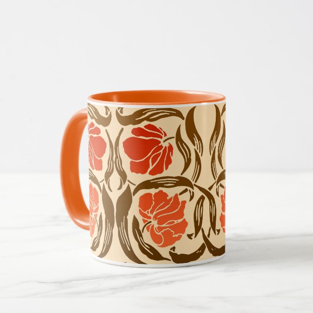 William Morris Pimpernel, Rust Orange och Brown Mugg (Framsida vänster)