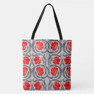 William Morris Pimpernel, Silver Grått och Red Tygkasse