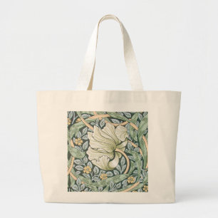 William Morris Pimpernel Tulpaner Botanisk Konst Jumbo Tygkasse