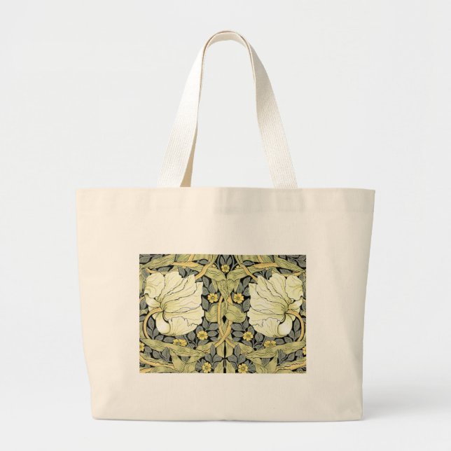 William Morris Pimpernel Tulpaner Botanisk Konst Jumbo Tygkasse (Framsidan)