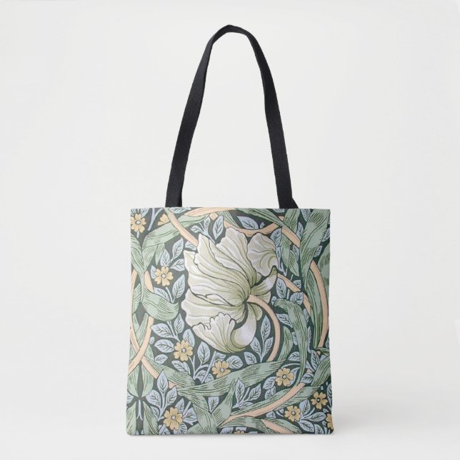 William Morris Pimpernel Tulpaner Botanisk Konst Tygkasse (Framsida)