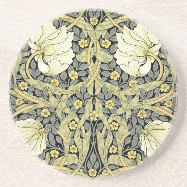 William Morris Pimpernel Tulpaner Botanisk Konst Underlägg (Framsidan)
