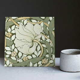 William Morris Pimpernel Vintage Mönster Ceramic T Kakelplatta