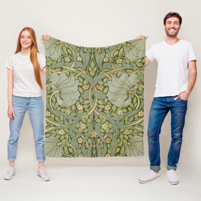 William Morris Pimpernel Vintage Mönster Fleecefilt (På plats)