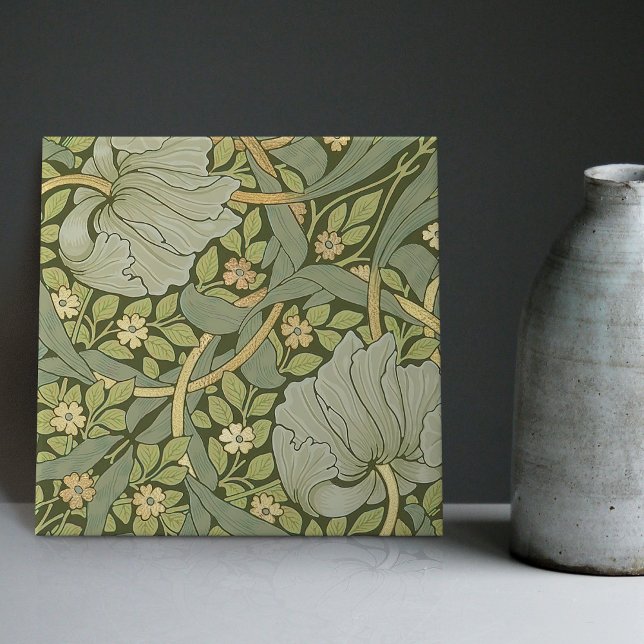 William Morris Pimpernel Vintage Mönster Kakelplatta (Skapare uppladdad)