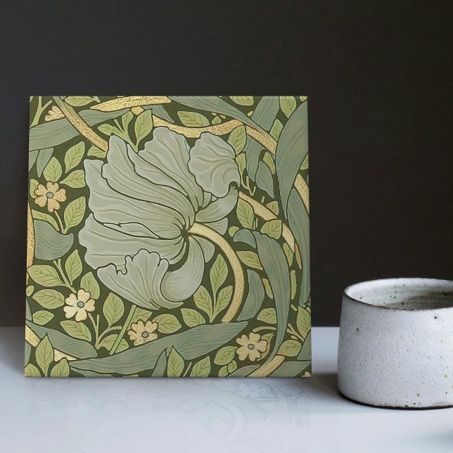 William Morris Pimpernel Vintage Mönster Kakelplatta (Skapare uppladdad)