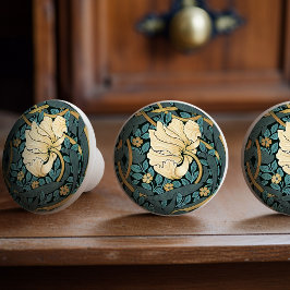 William Morris Pimpernel Vintage Mönster Keramik K Knopp