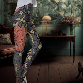 William Morris Pimpernel Vintage Mönster Leggings