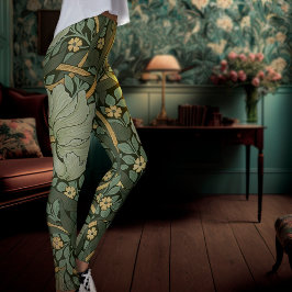William Morris Pimpernel Vintage Mönster Leggings