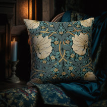 William Morris Pimpernel Vintage Mönster Throw Pil