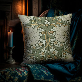 William Morris Pimpernel Vintage Mönster Throw Pil Kudde