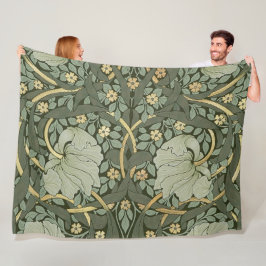 William Morris Pimpernel Vintage Mönster Ull Bl Fleecefilt