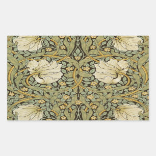 William Morris Pimpernel Vintage Pre-Raphaelite Rektangulärt Klistermärke