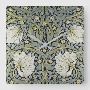 William Morris - Pimperneltapetdesign Fyrkantig Klocka