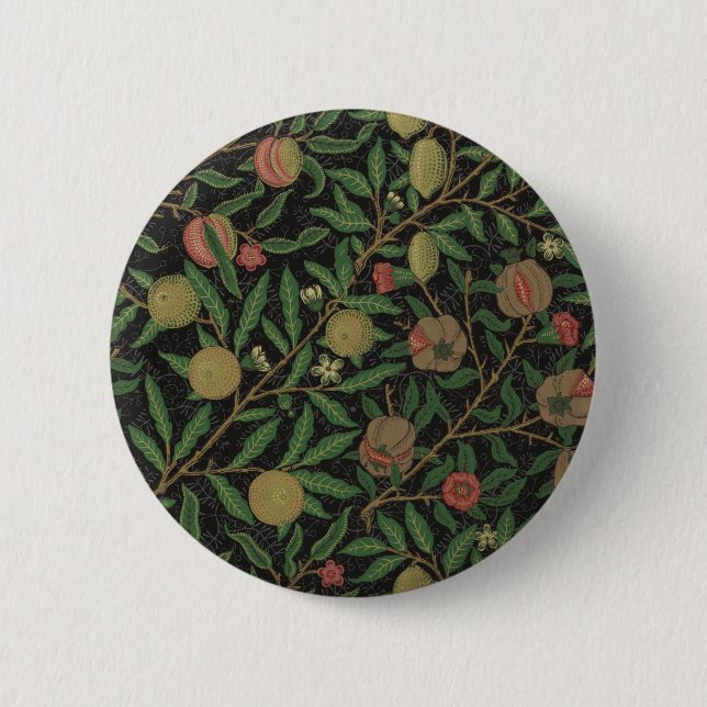 William Morris Pomegranate Black Fruit Knapp (Framsida)