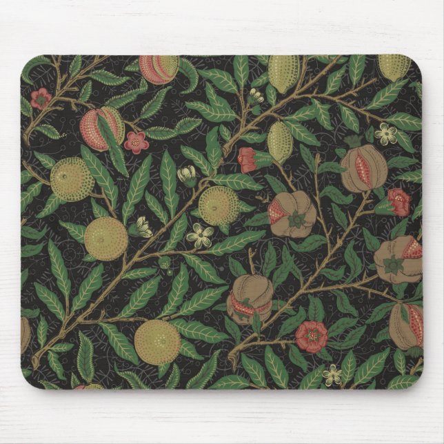 William Morris Pomegranate Black Fruit Musmatta (Framsidan)