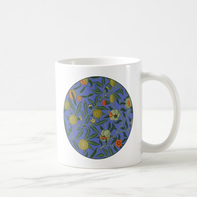William Morris Pomegranate Blue Colorful Tapet Kaffemugg (Höger)
