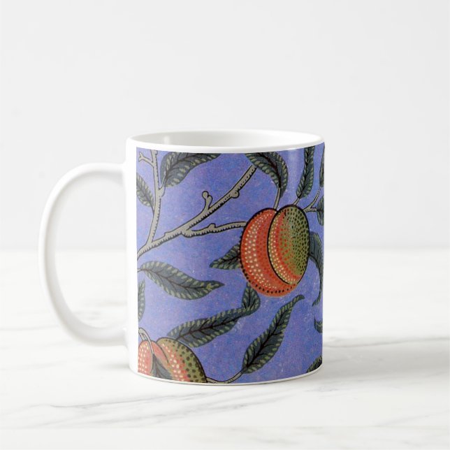 William Morris Pomegranate Blue Colorful Tapet Kaffemugg (Vänster)