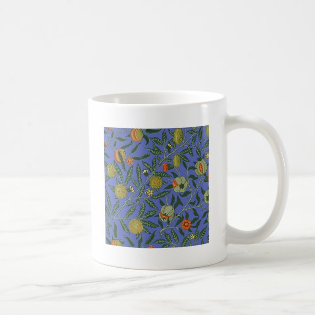 William Morris Pomegranate Blue Colorful Tapet Kaffemugg (Höger)