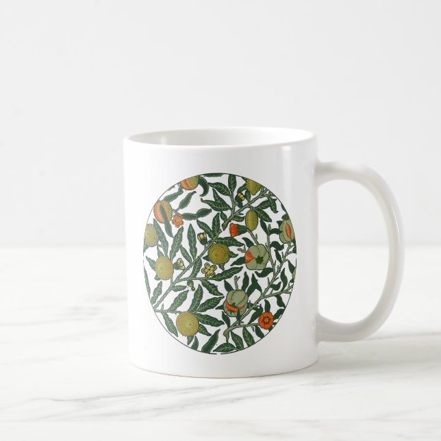 William Morris Pomegranate Blue Colorful Tapet Kaffemugg (Höger)